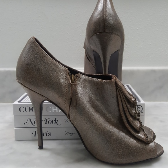 🎉Elizabeth and James Metallic Stiletto Booties - Picture 6 of 8
